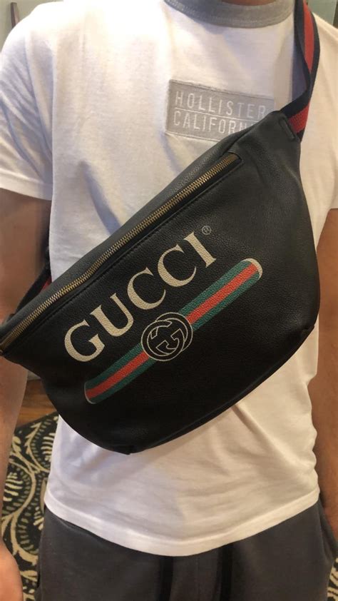 authentic gucci waist pouch|gucci waist bag fanny pack.